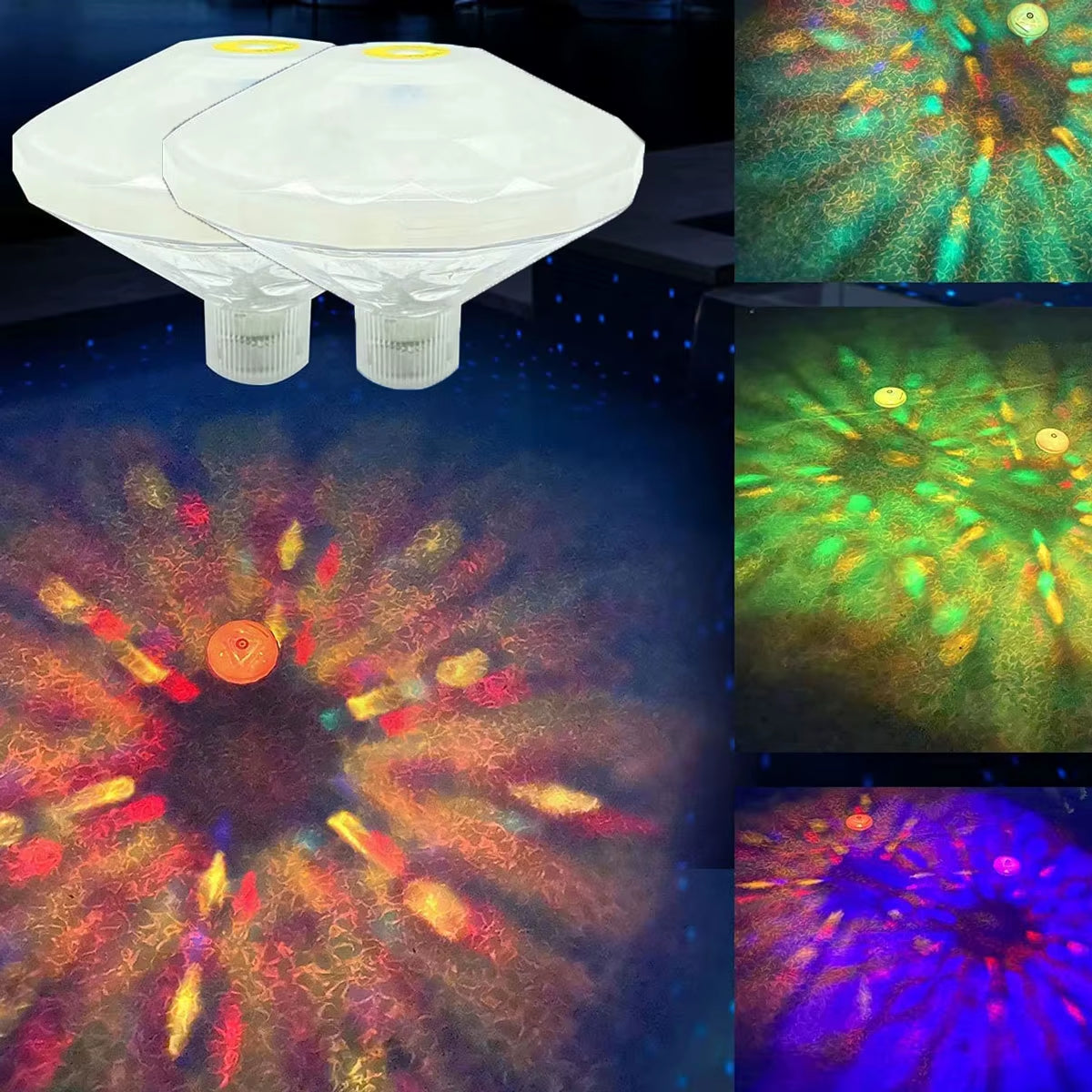 Floating Underwater Light RGB Submersible LED Disco Light Glow Show Swimming Pool Hot Tub Spa Lamp Bath Light