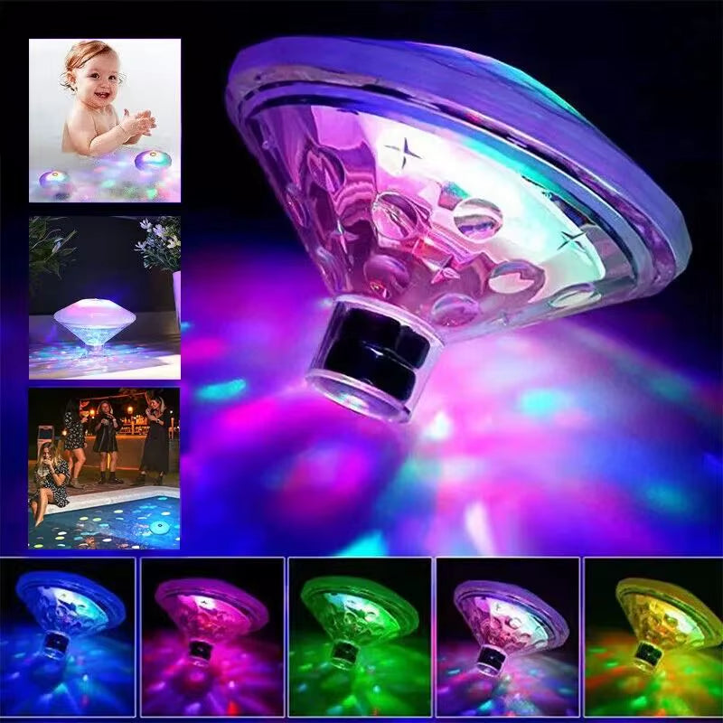 Floating Underwater Light RGB Submersible LED Disco Light Glow Show Swimming Pool Hot Tub Spa Lamp Bath Light