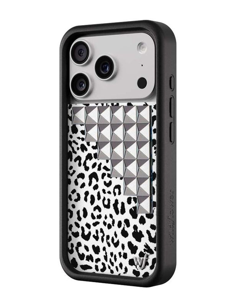 Wildflower Cases - Snow Meow Stud, Limited Edition Iphone Case | Leopard Durable Protection Protective Smartphone Cute Trendy