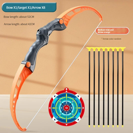 52cm Bow and Arrow Toy Set for Kids – Recurve Archery Practice Kit with Target – Outdoor Sports Gift for Boys