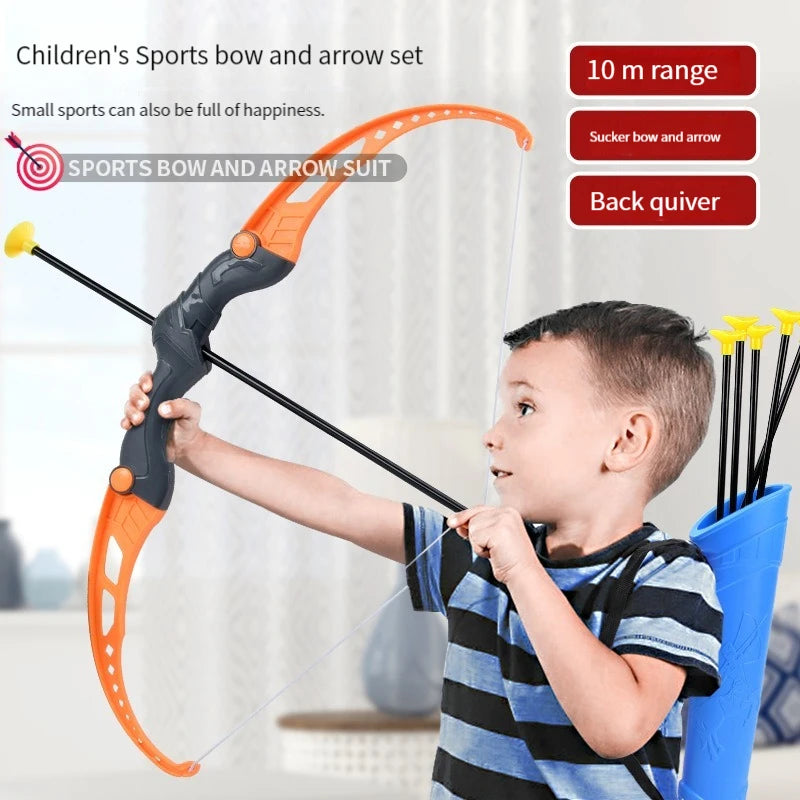 52cm Bow and Arrow Toy Set for Kids – Recurve Archery Practice Kit with Target – Outdoor Sports Gift for Boys